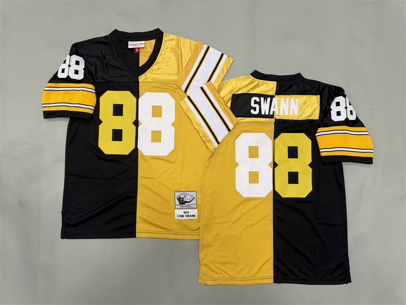 Men 2025 Pittsburgh Steelers #88 Swann black yellow Throwback Limited NFL Jersey style 001->chicago bears->NFL Jersey